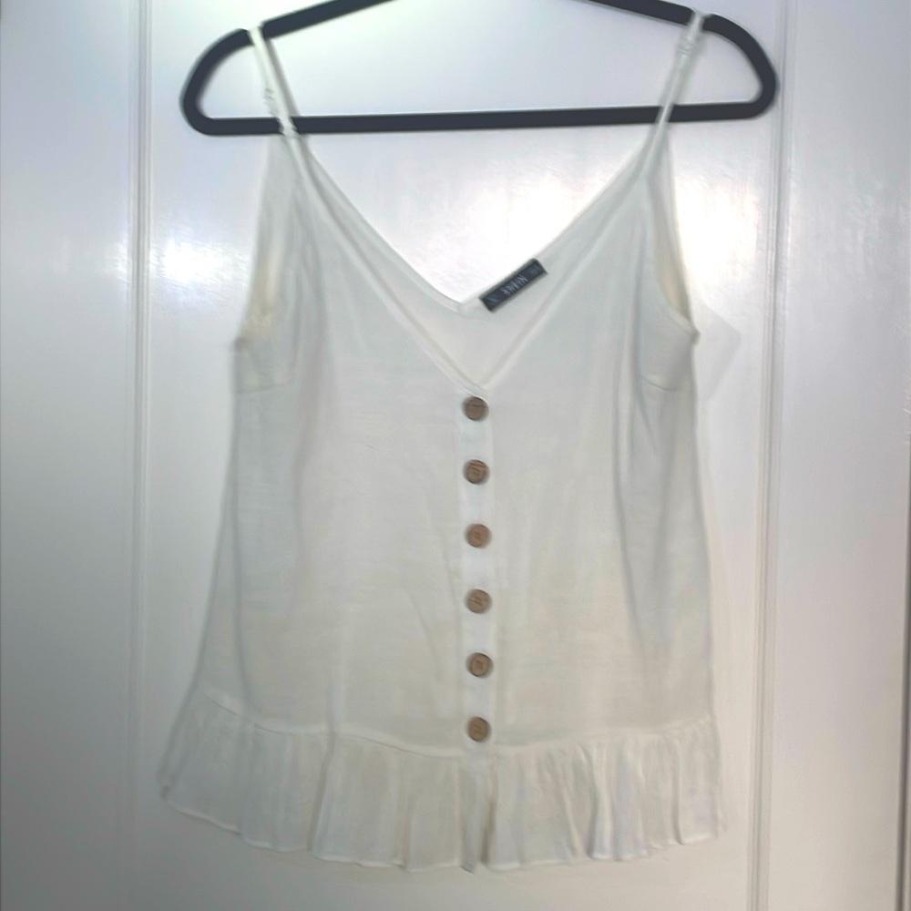 Fun, white tank.